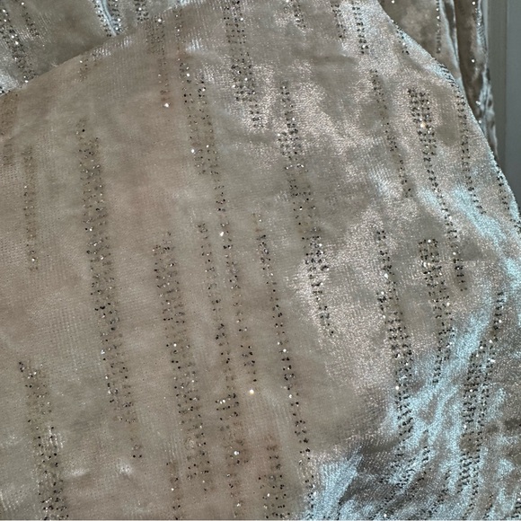 Vince Camuto Womens Beige Blouson Sleeve Velvet Top size M - Picture 6 of 10